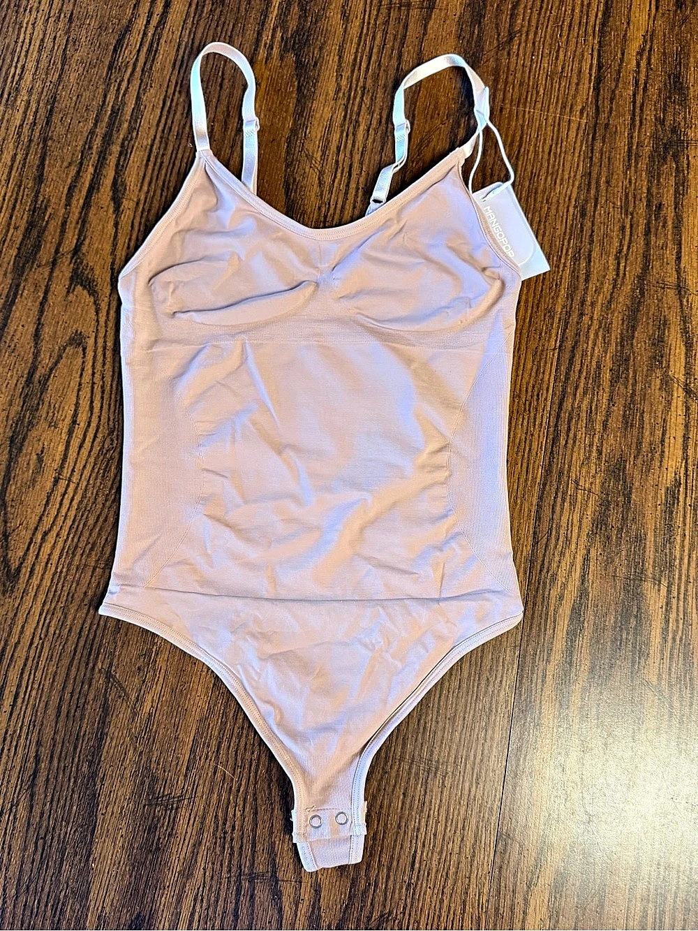 MANGOPop Women's Seamless Thong Bodysuit Camisole Shapewear Seamless